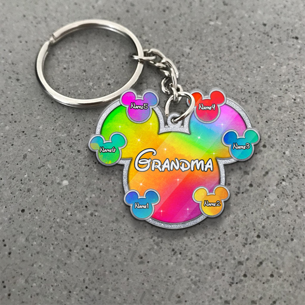 Grandma - Personalized Keychain (Printed On Both Sides)