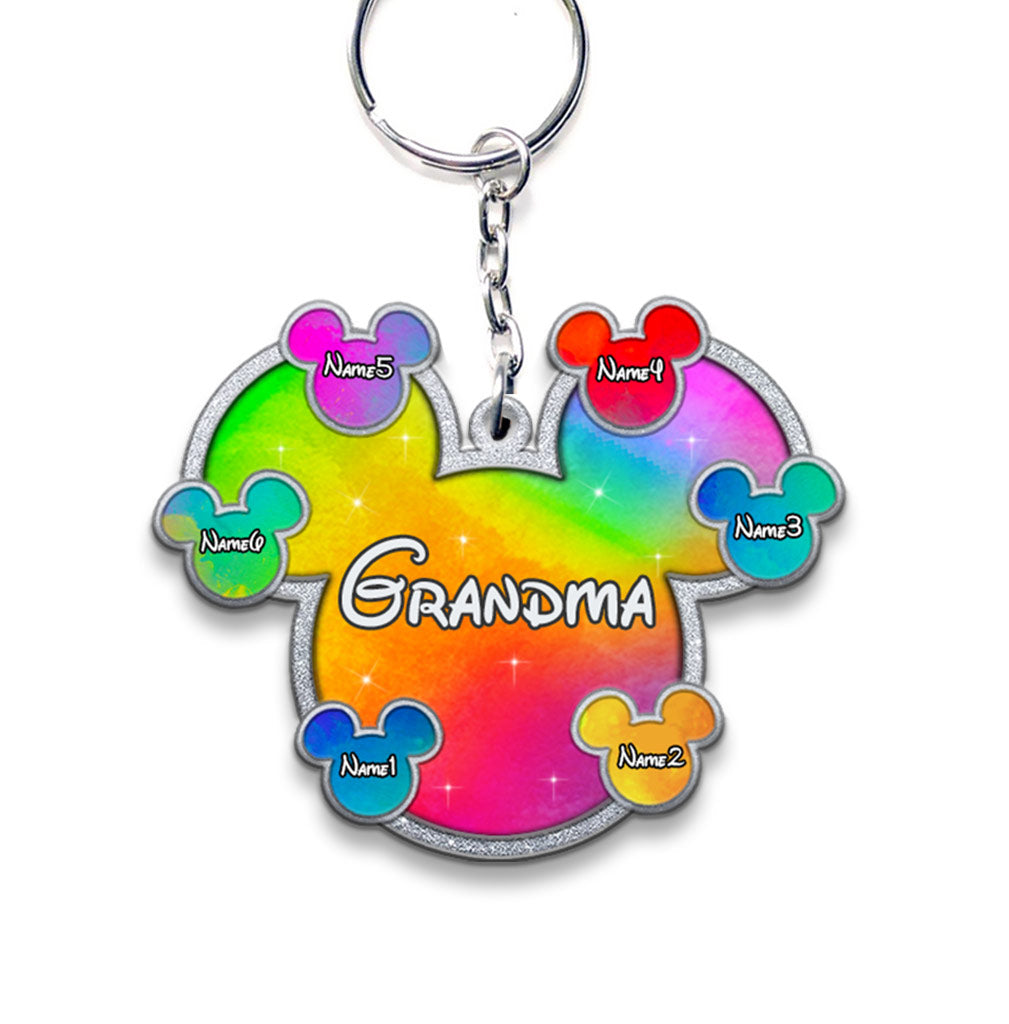 Grandma - Personalized Keychain (Printed On Both Sides)