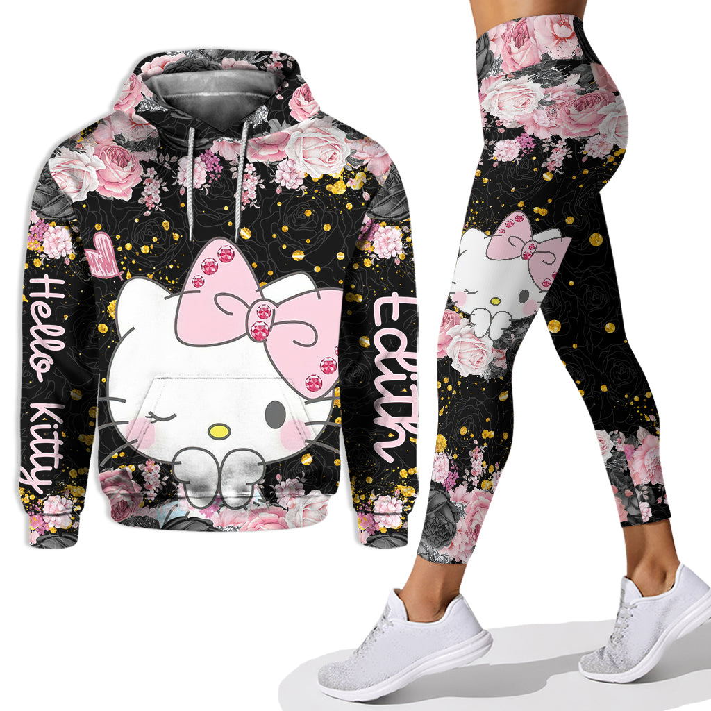 Black Pink In Your Area - Personalized White Kitten Hoodie and Leggings