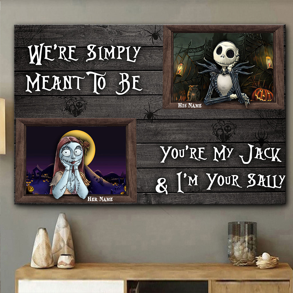 We’re Simply Meant To Be - Personalized Couple Nightmare Canvas And Poster