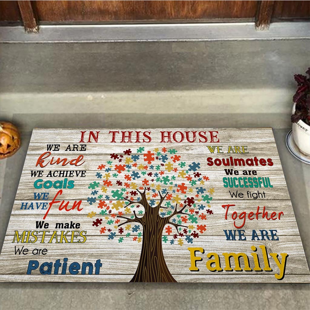 In This House - Autism Awareness Doormat