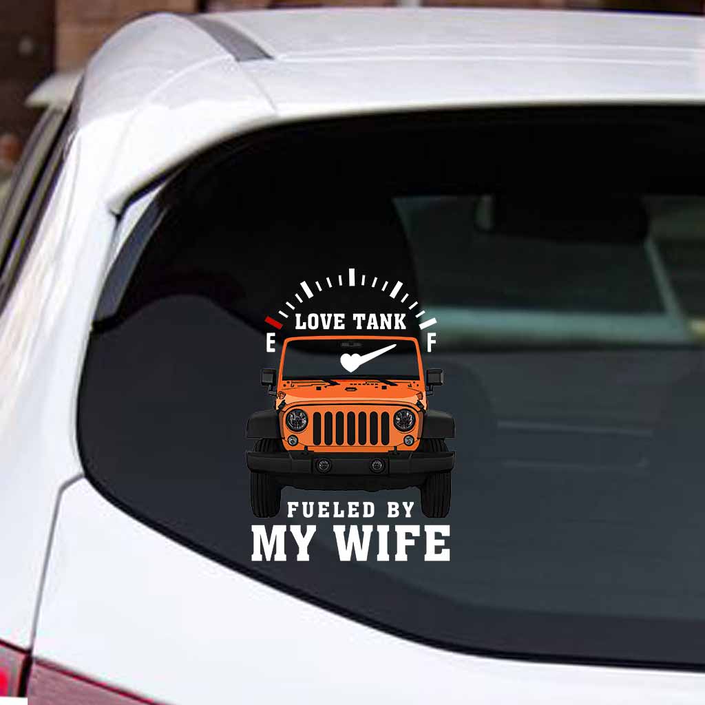 Love Tank - Personalized Couple Car Decal Full
