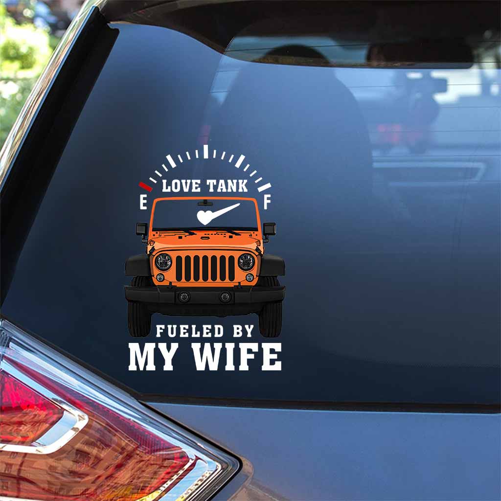 Love Tank - Personalized Couple Car Decal Full