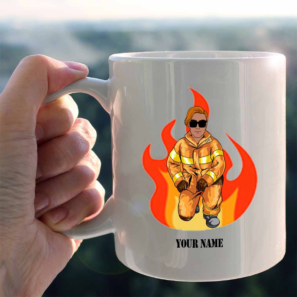 Firefighter Dad The Myth The Legend - Personalized Father's Day Mug