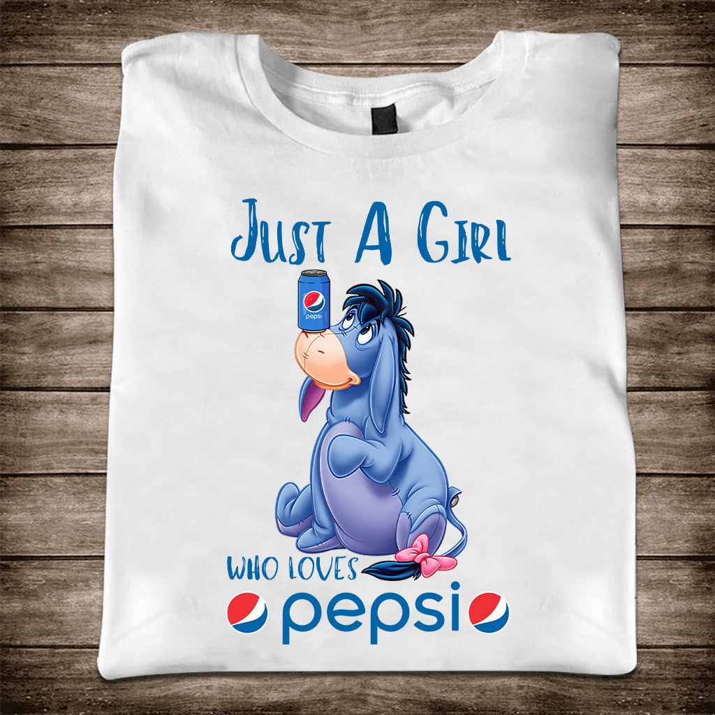 Just A Girl Who Loves - Blue Soft Drink T-shirt and Hoodie