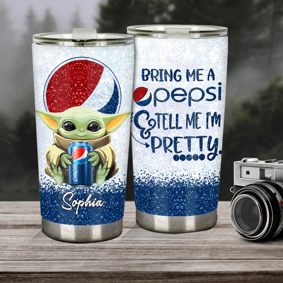 Bring Me Tell Me - Personalized Blue Soft Drink Tumbler