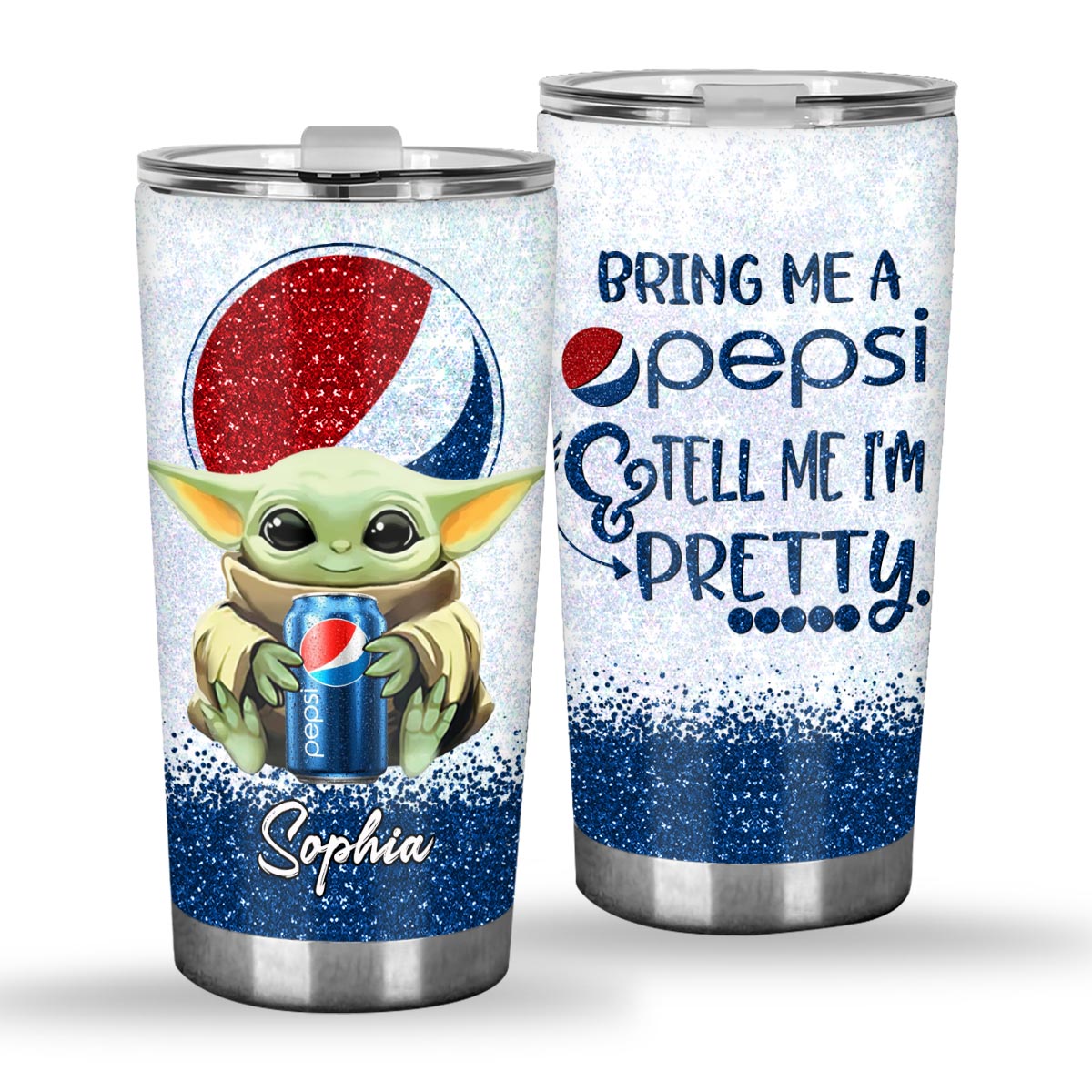 Bring Me Tell Me - Personalized Blue Soft Drink Tumbler