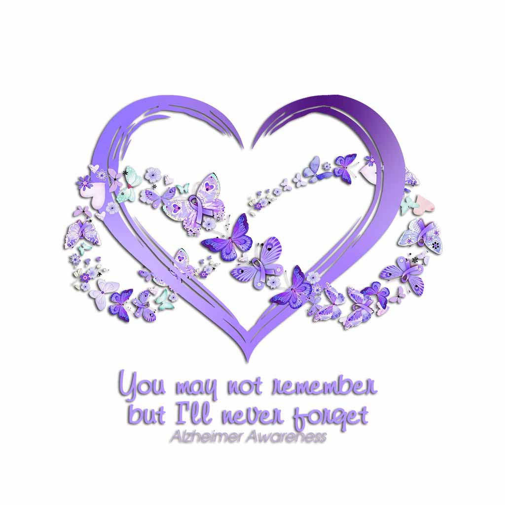 I Will Remember For You - Alzheimer Awareness Decal Full