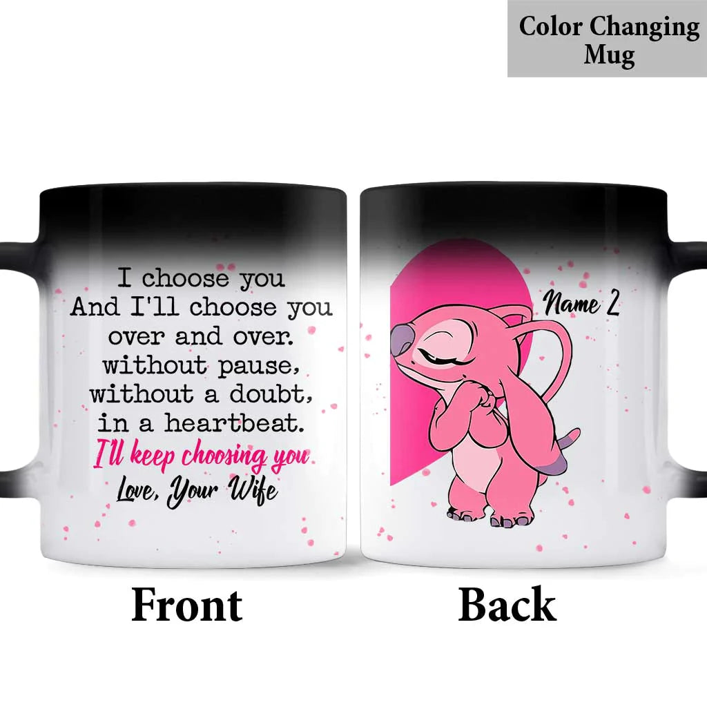 I Choose You - Personalized Couple Ohana Mug