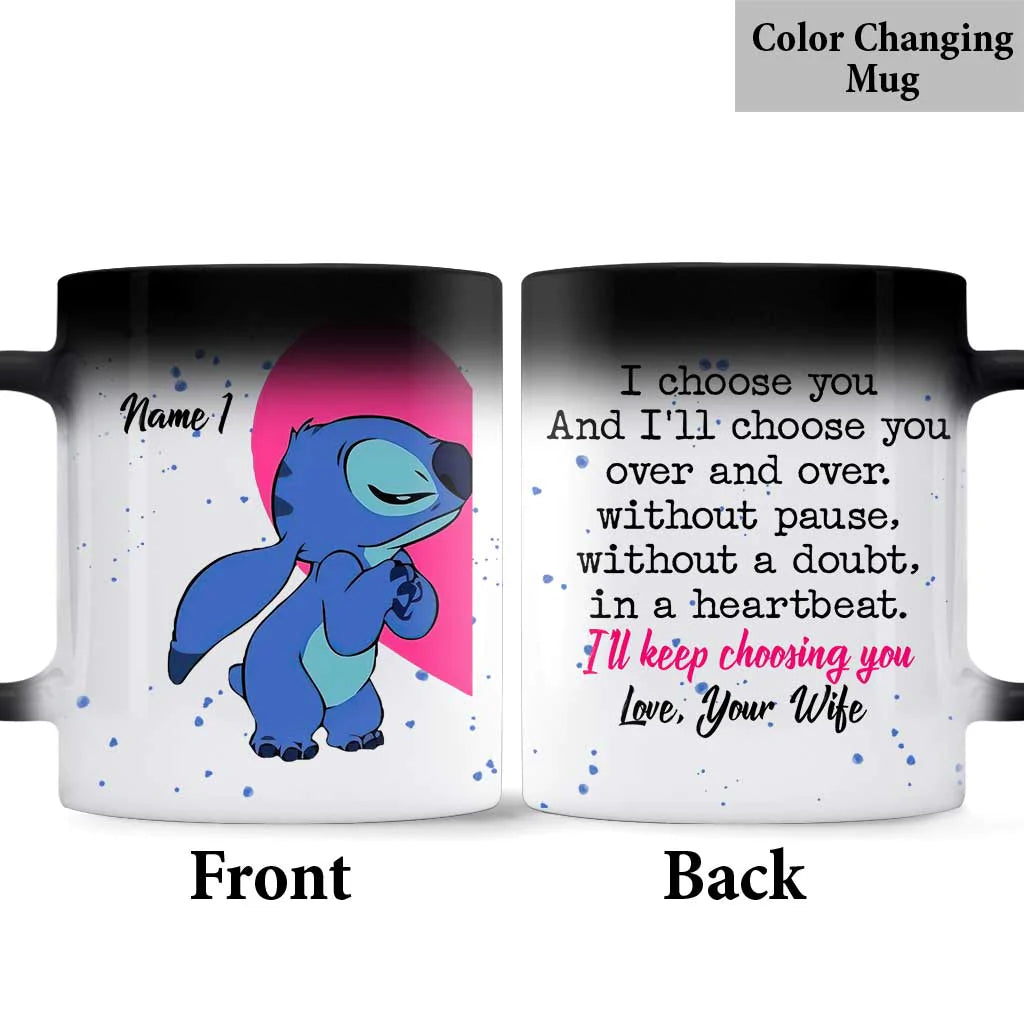 I Choose You - Personalized Couple Ohana Mug