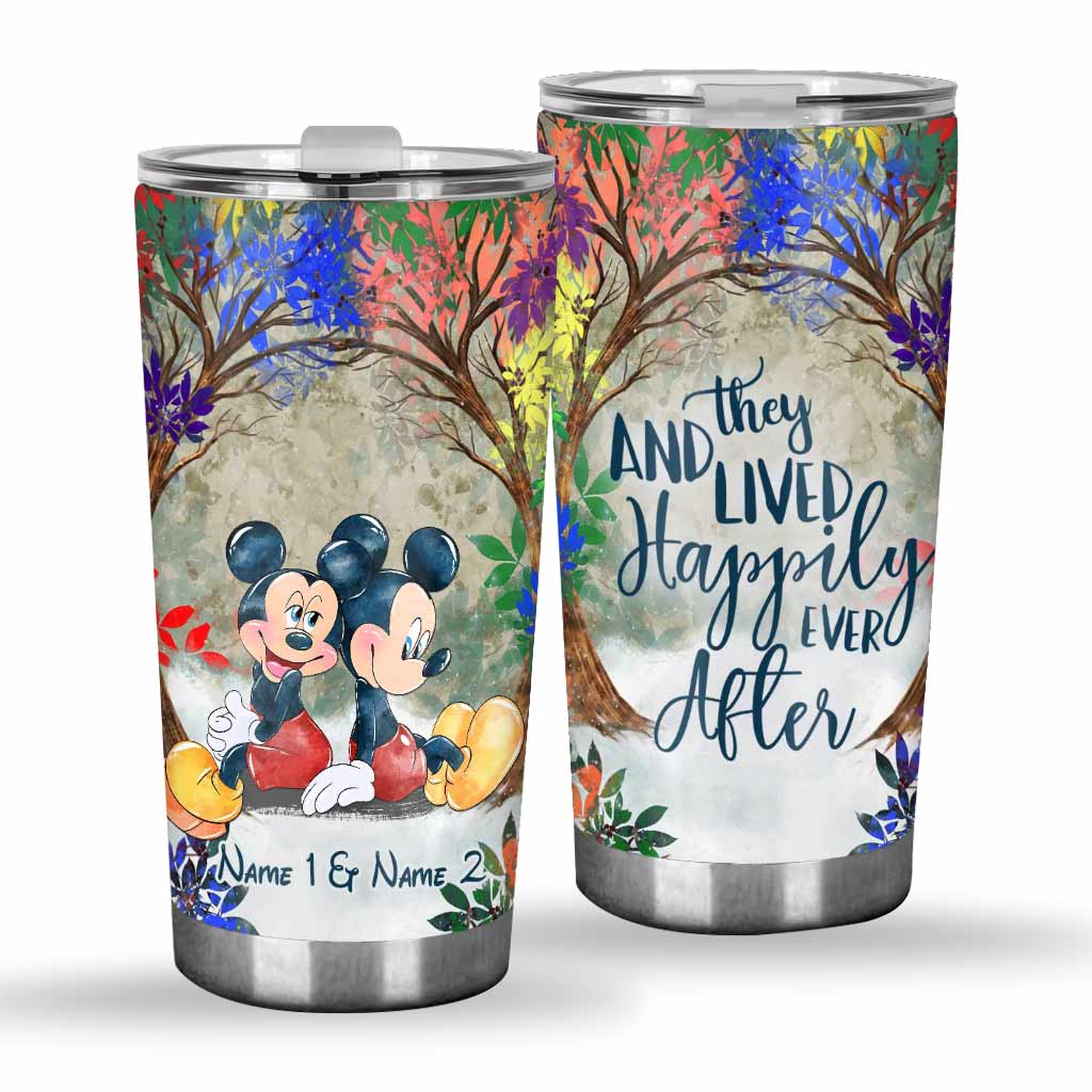 And They Lived Happily Ever After - Personalized Couple LGBT Support Tumbler