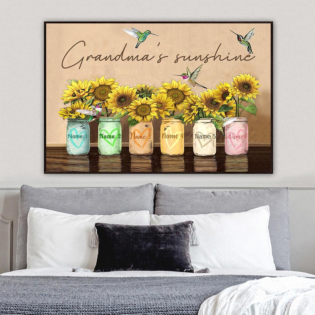 Grandma's Sunshine - Sunflower Personalized Poster