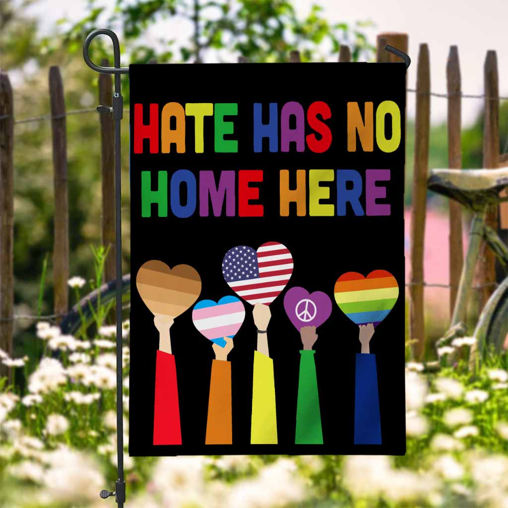 Hate Has No Home Here - LGBT Support Garden Flag