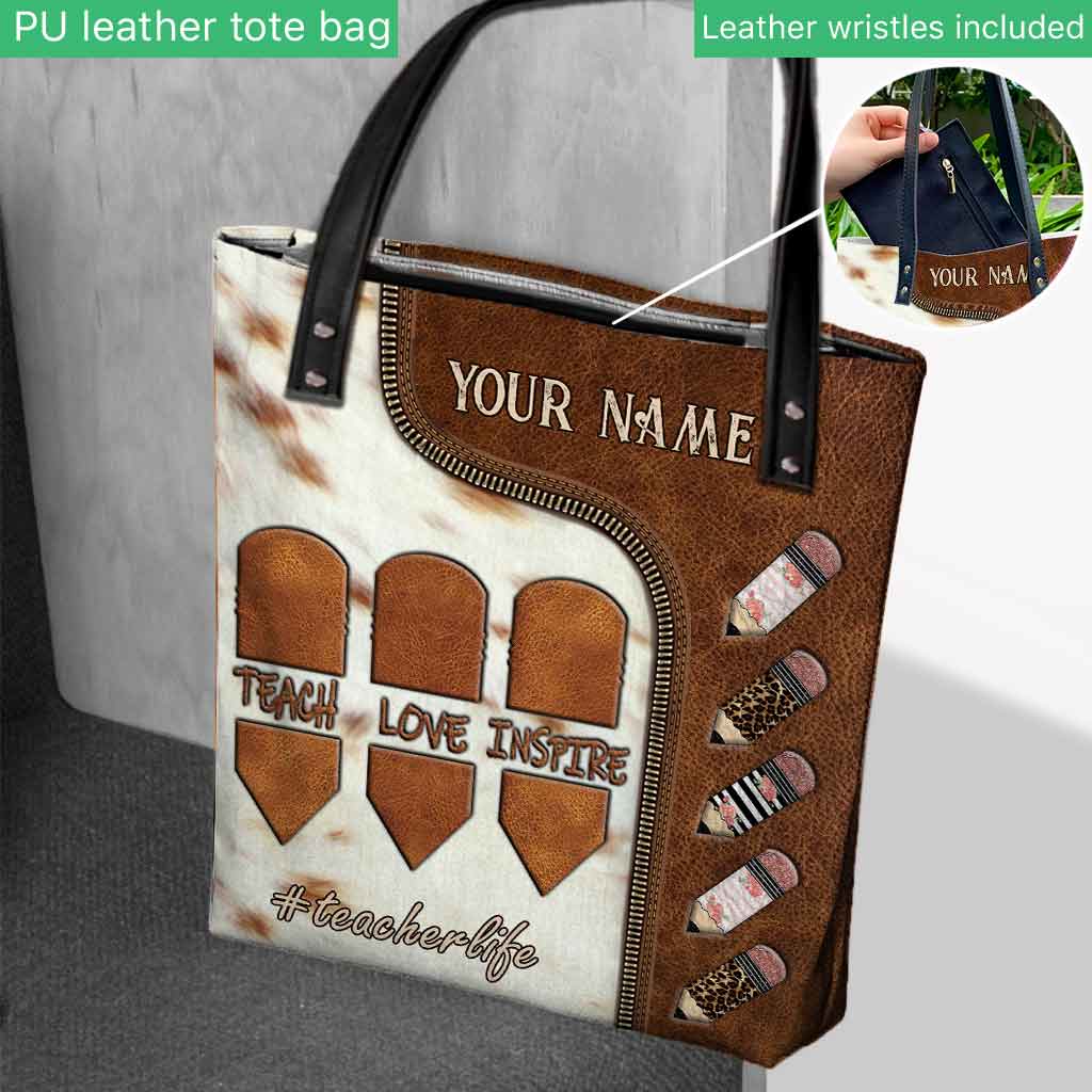 Teach Love Inspire - Teacher Personalized Tote Bag