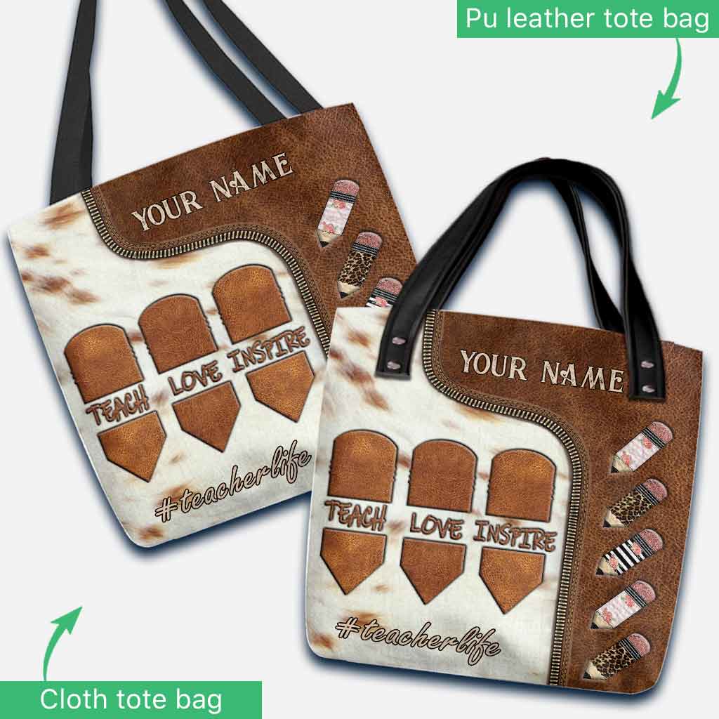 Teach Love Inspire - Teacher Personalized Tote Bag