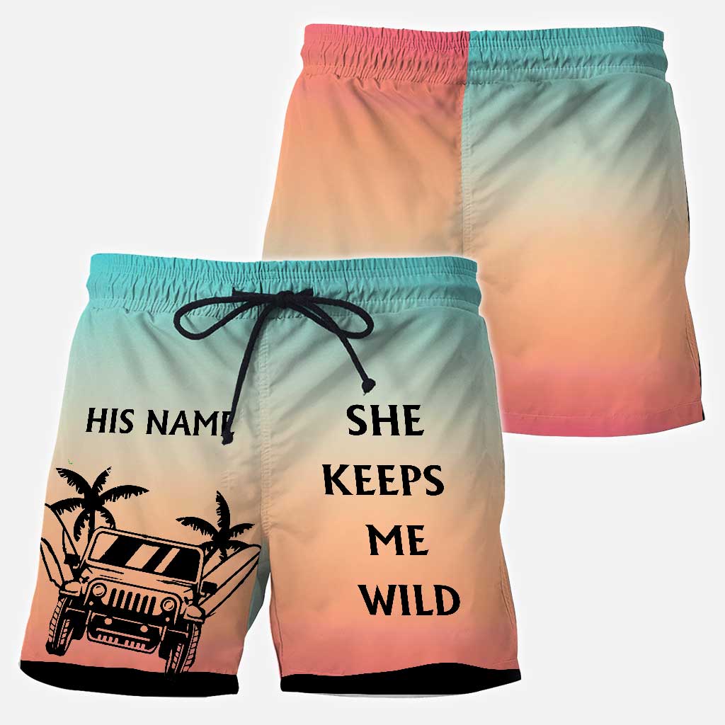 Adventurous Couple - Personalized Car Men Shorts And Women Shorts