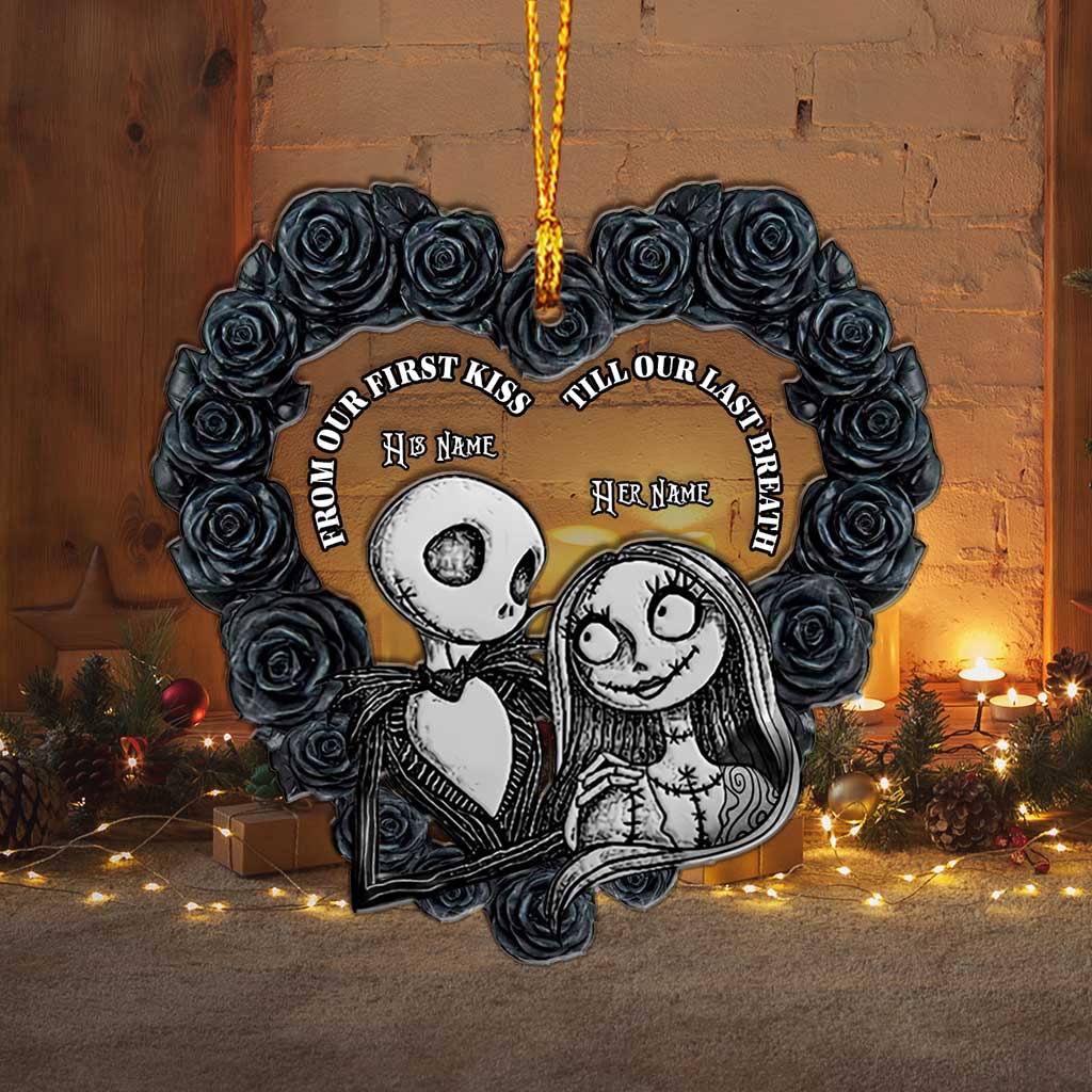 Gothic Love - Personalized Christmas Nightmare Layers Mix Ornament