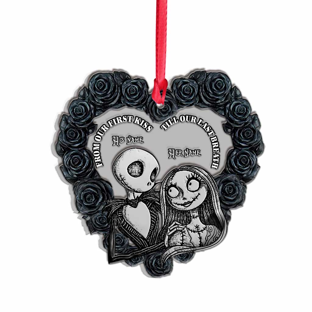 Gothic Love - Personalized Christmas Nightmare Layers Mix Ornament