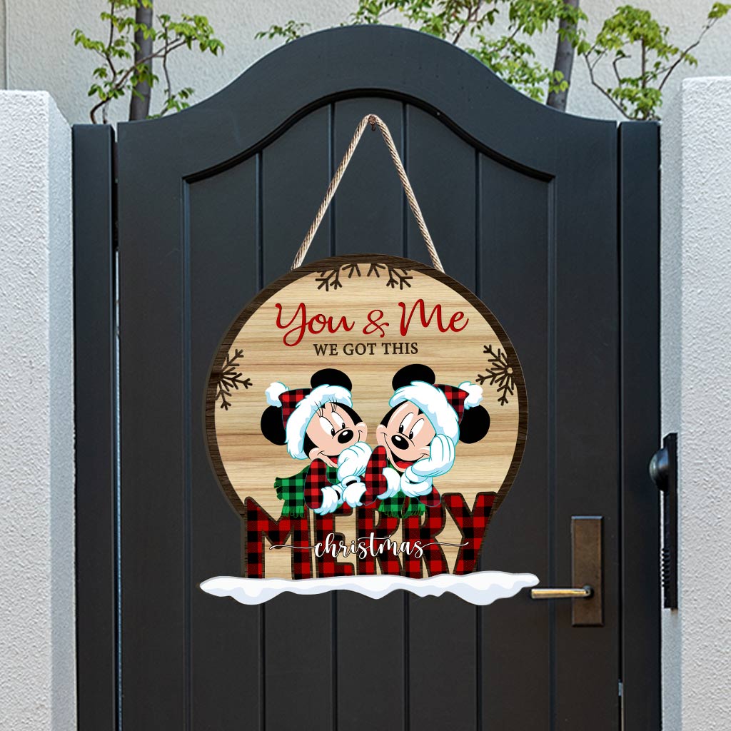 Merry Christmas - Personalized Couple Wood Sign