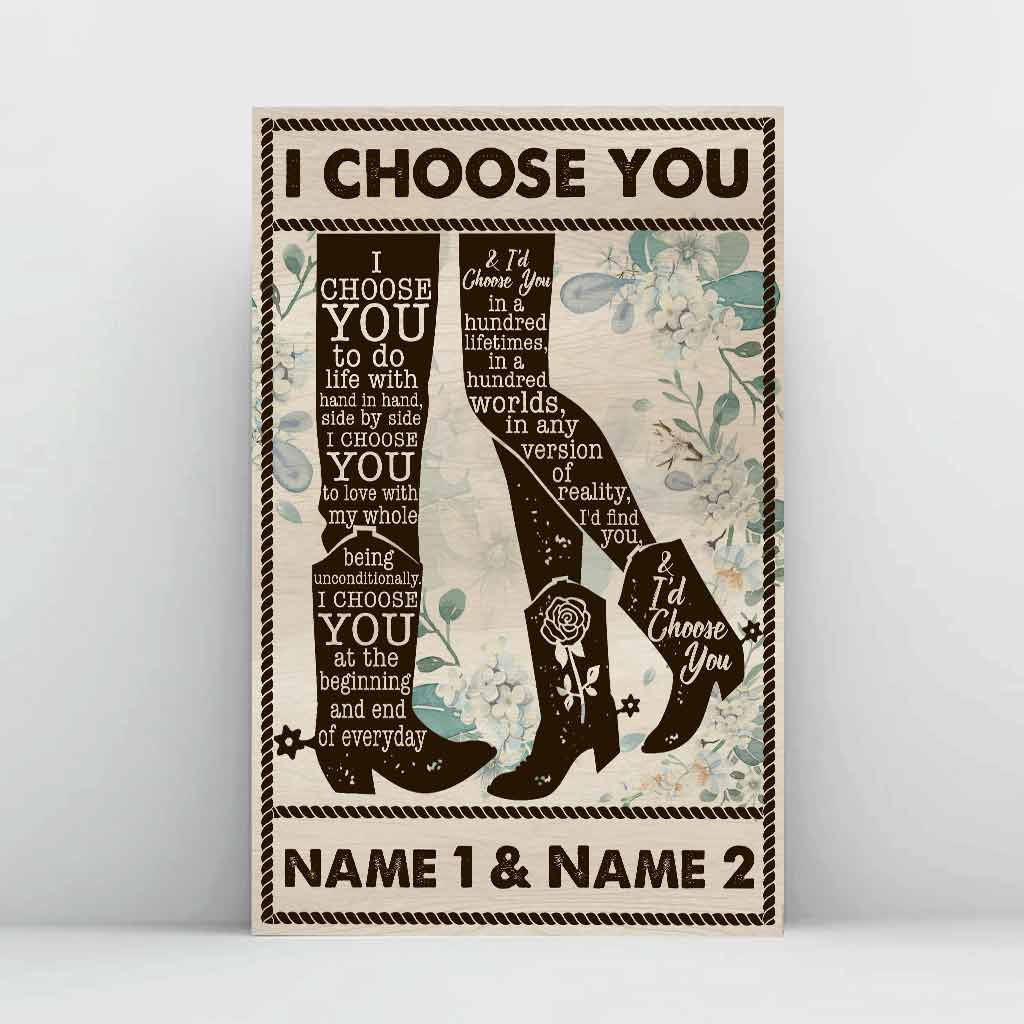 I Choose You - Personalized Couple Horse Poster