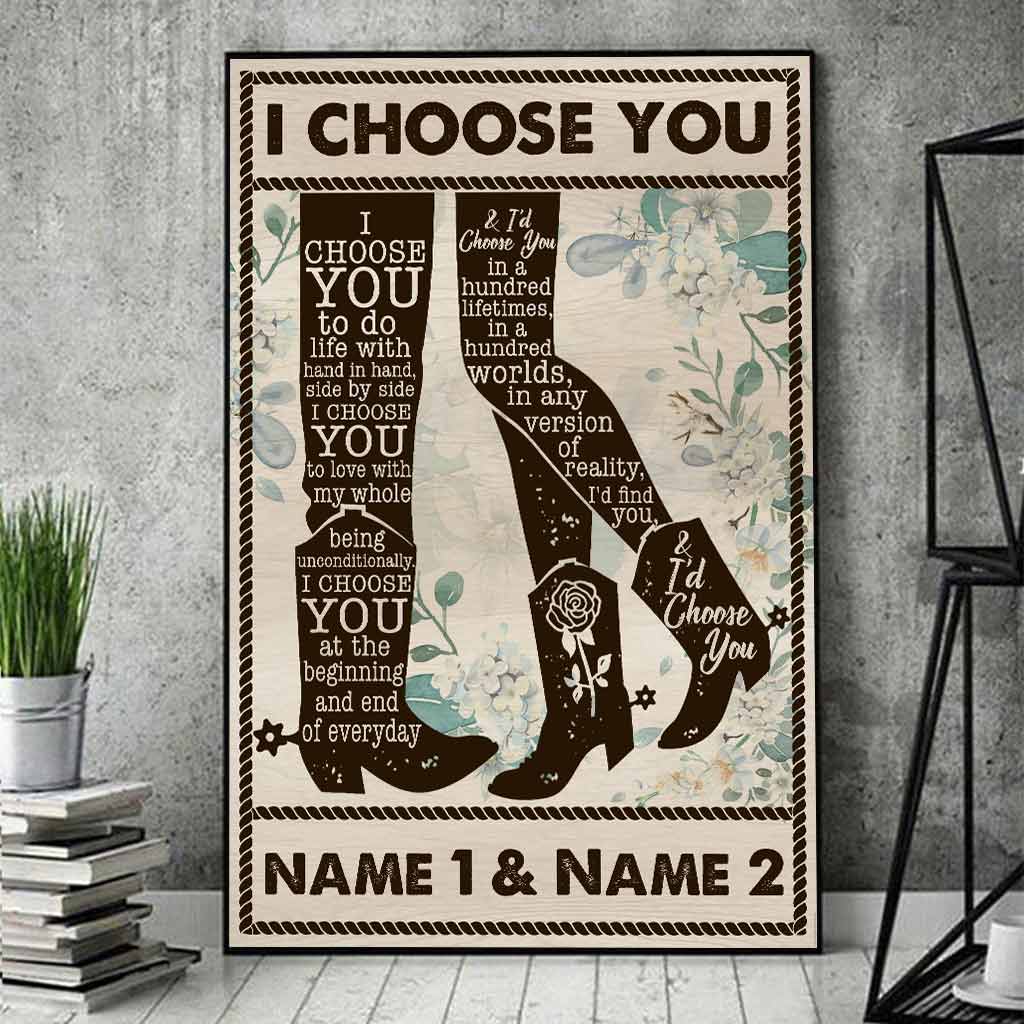 I Choose You - Personalized Couple Horse Poster