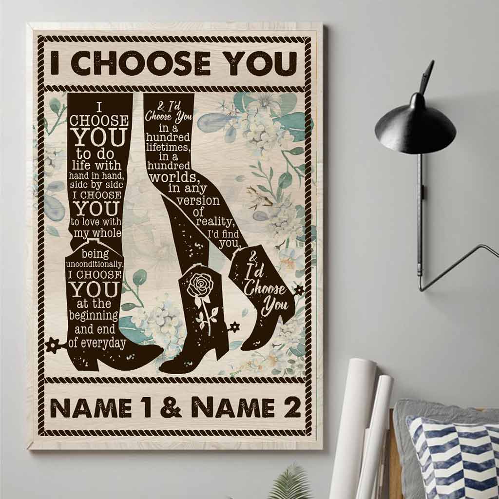 I Choose You - Personalized Couple Horse Poster