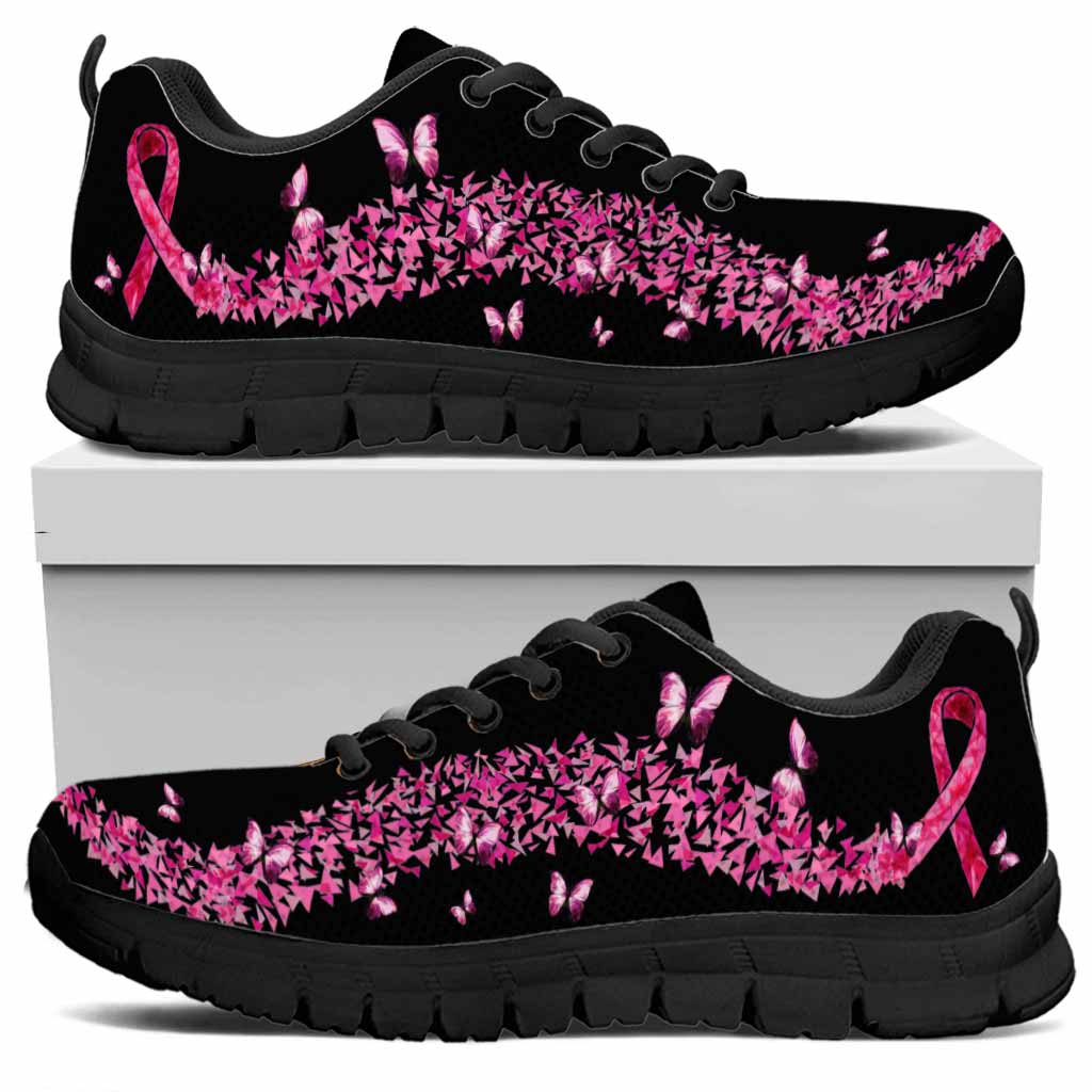 Never Give Up - Breast Cancer Awareness Sneakers