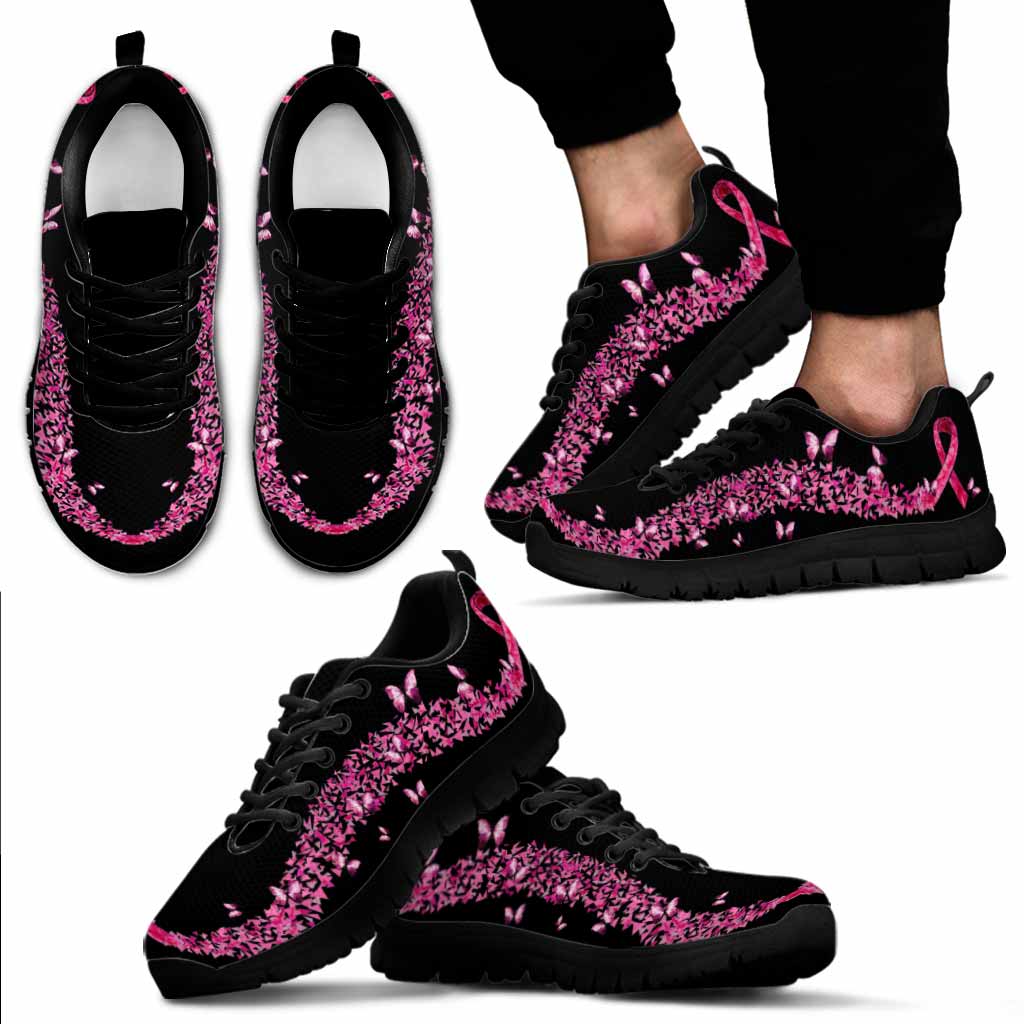 Never Give Up - Breast Cancer Awareness Sneakers