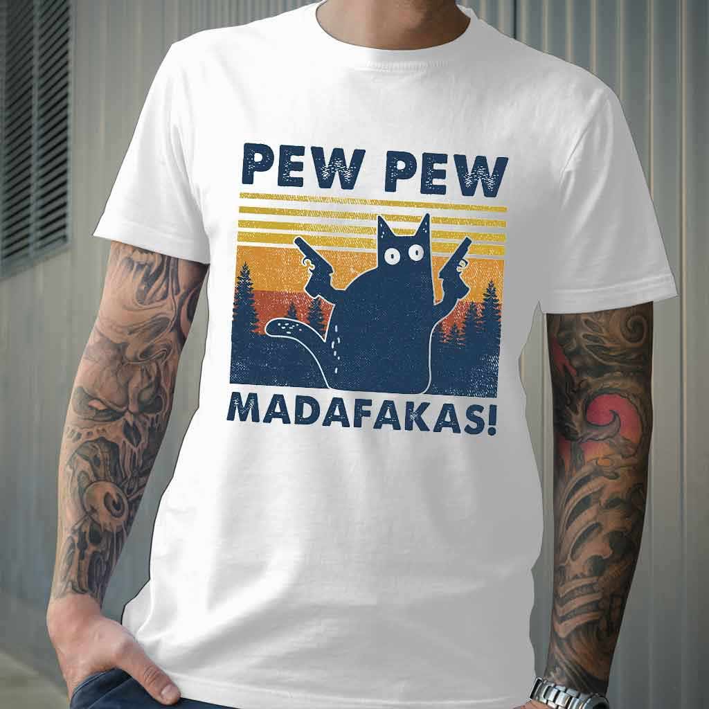 Pew Pew  - Black Cat T-shirt And Hoodie 290620