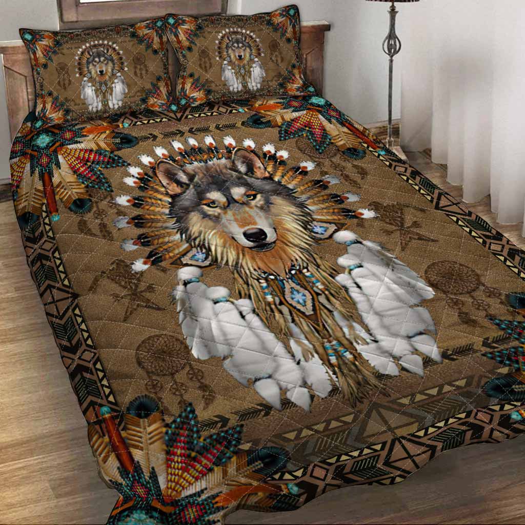 Native Wolf - Native American Quilt Set