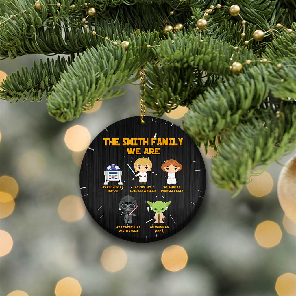 We Are The Force - Personalized Christmas Round Aluminium Ornament (Printed On Both Sides)