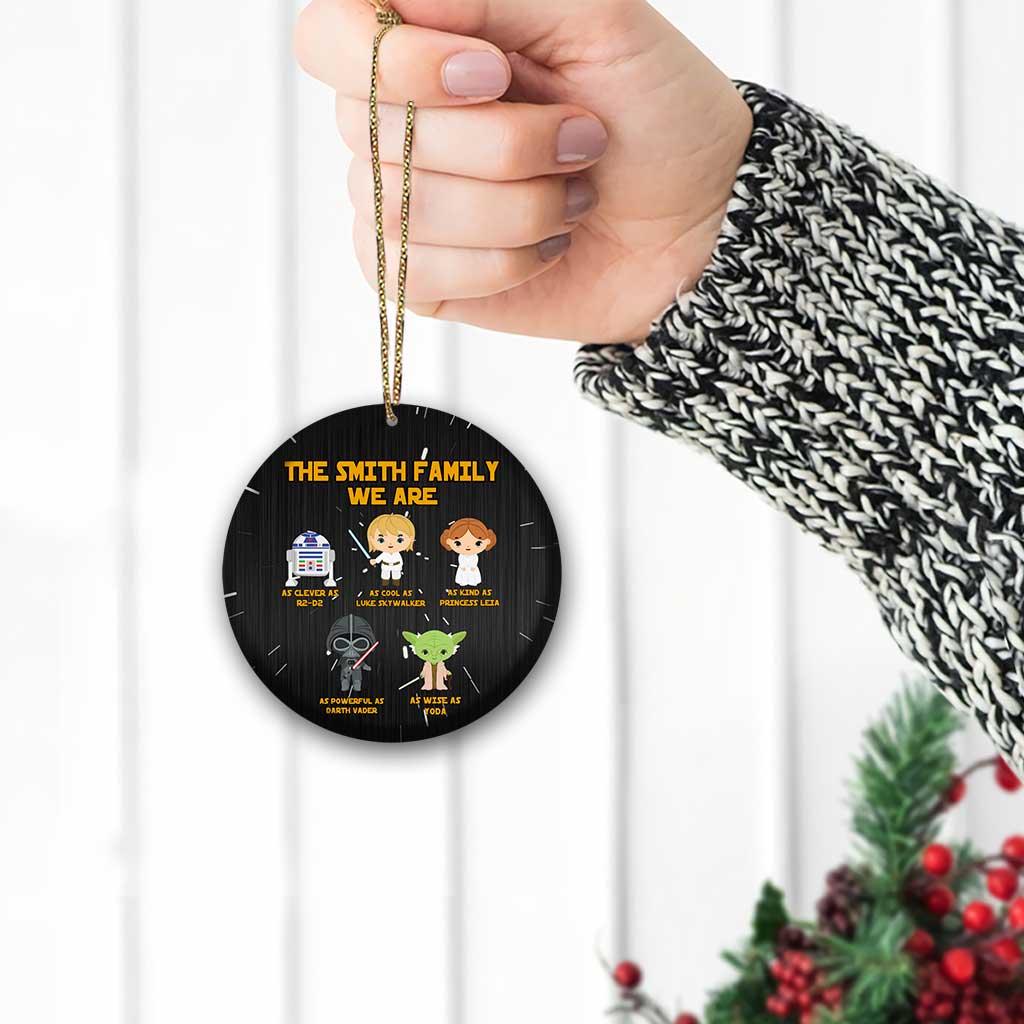 We Are The Force - Personalized Christmas Round Aluminium Ornament (Printed On Both Sides)