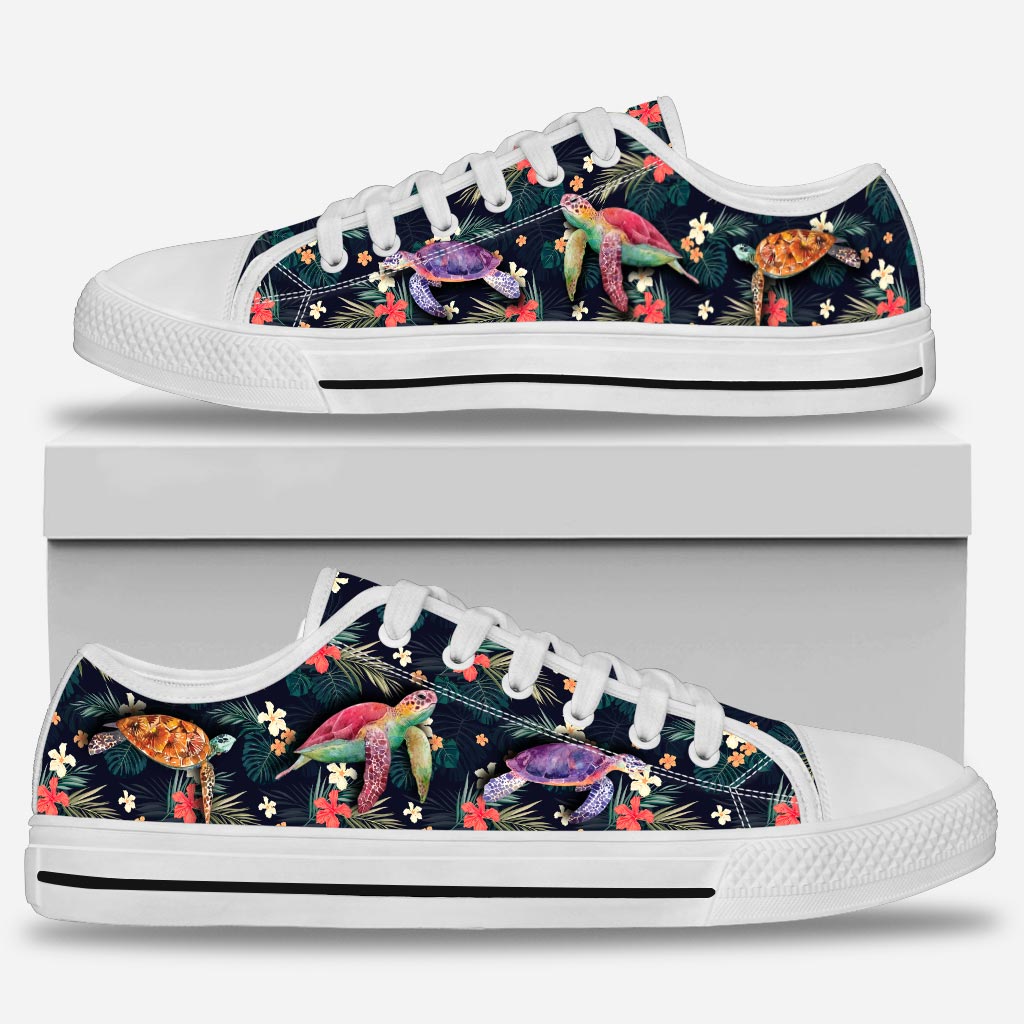 Tropical Turtles Low Top Shoes