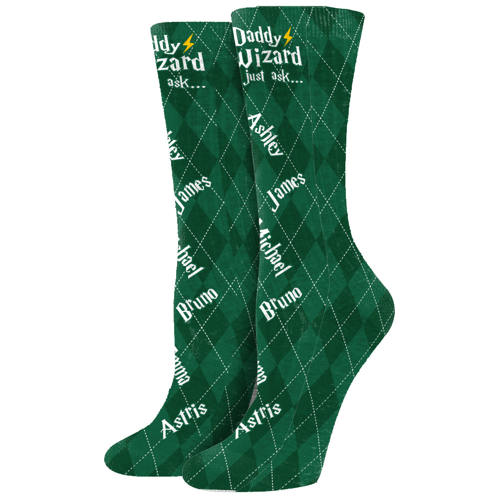 Daddy Wizard - Personalized The Magic World Socks