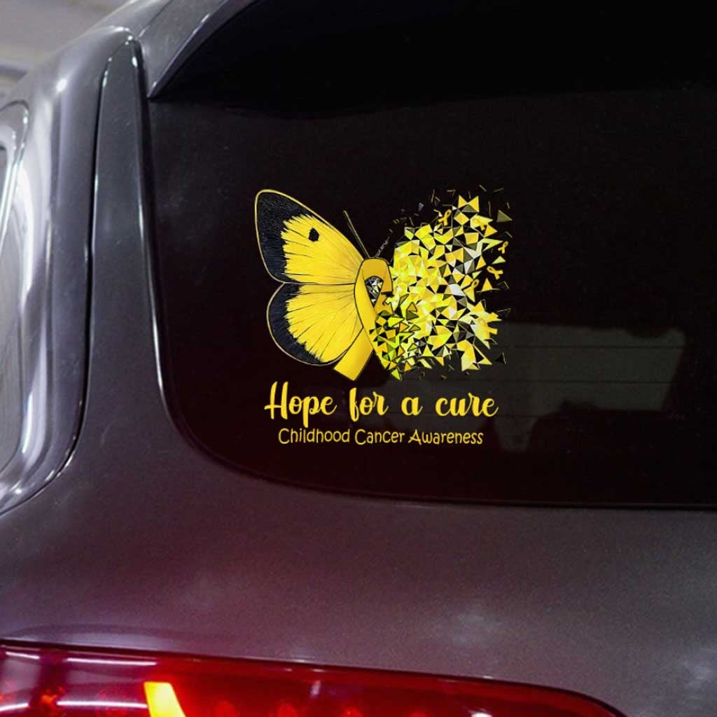 Hope For A Cure - Childhood Cancer Awareness Decal Full