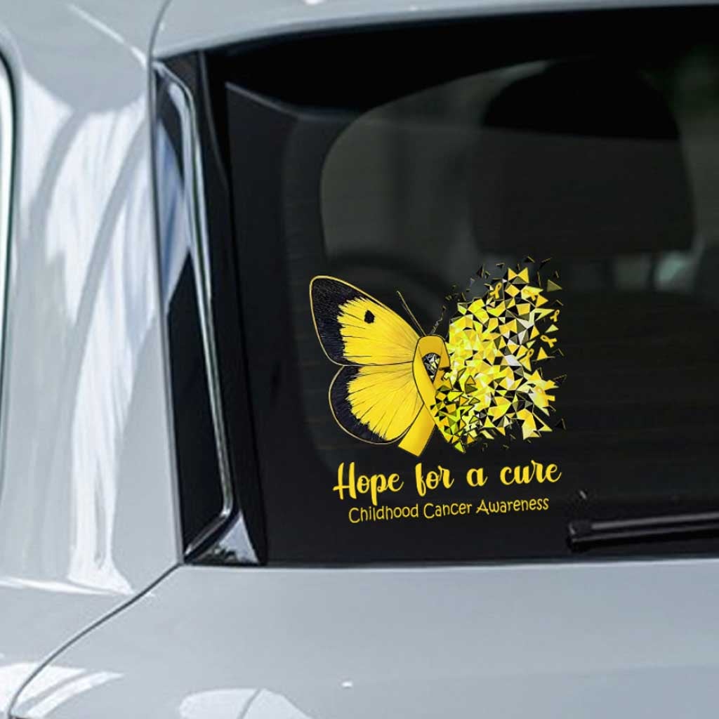 Hope For A Cure - Childhood Cancer Awareness Decal Full