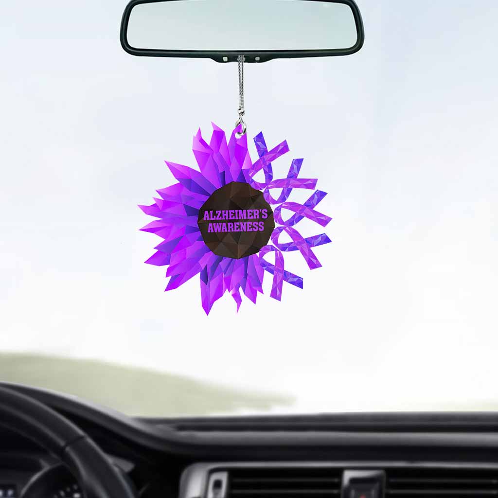 Alzheimer's Awareness Car Ornament (Printed On Both Sides)