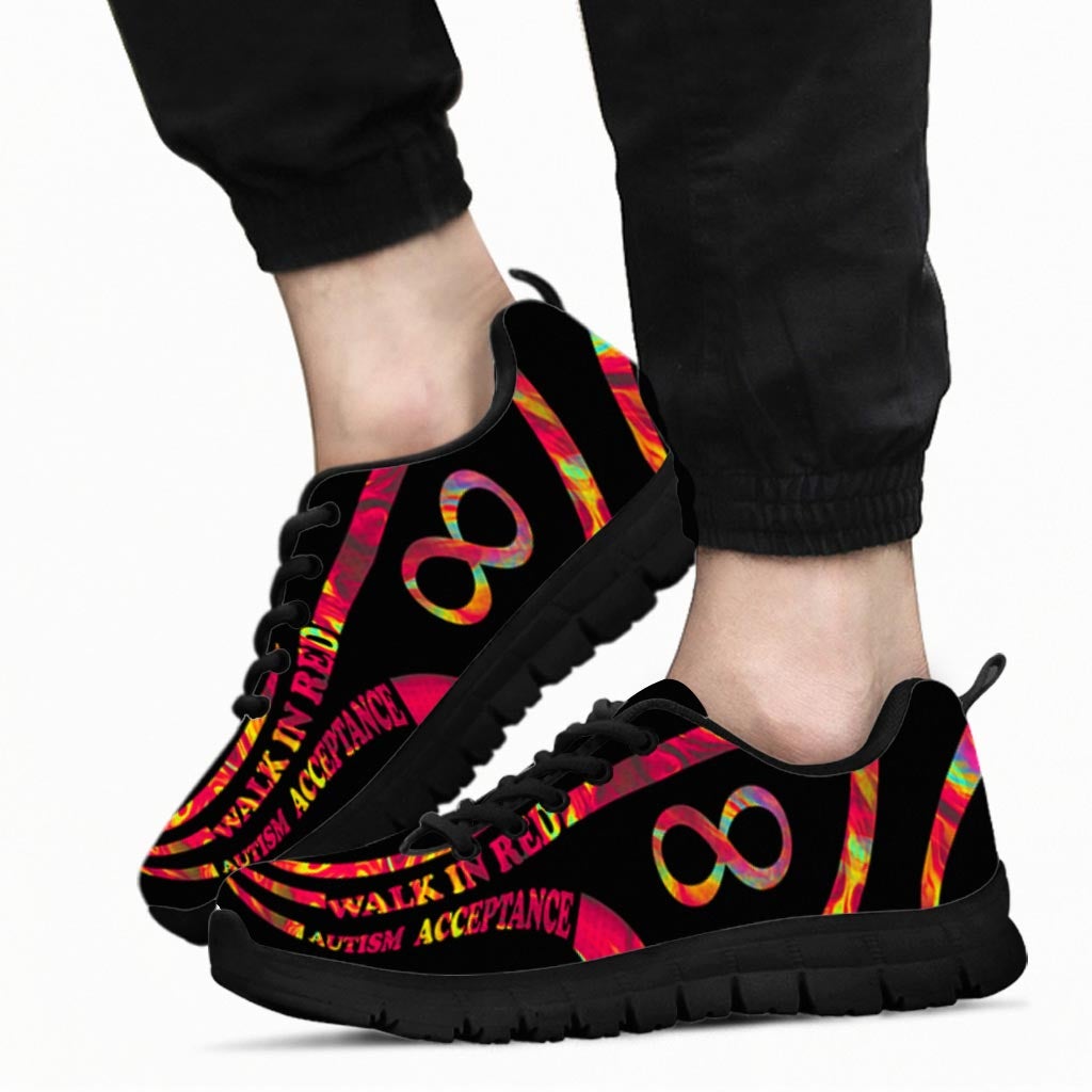 Walk In Red - Autism Acceptance Sneakers