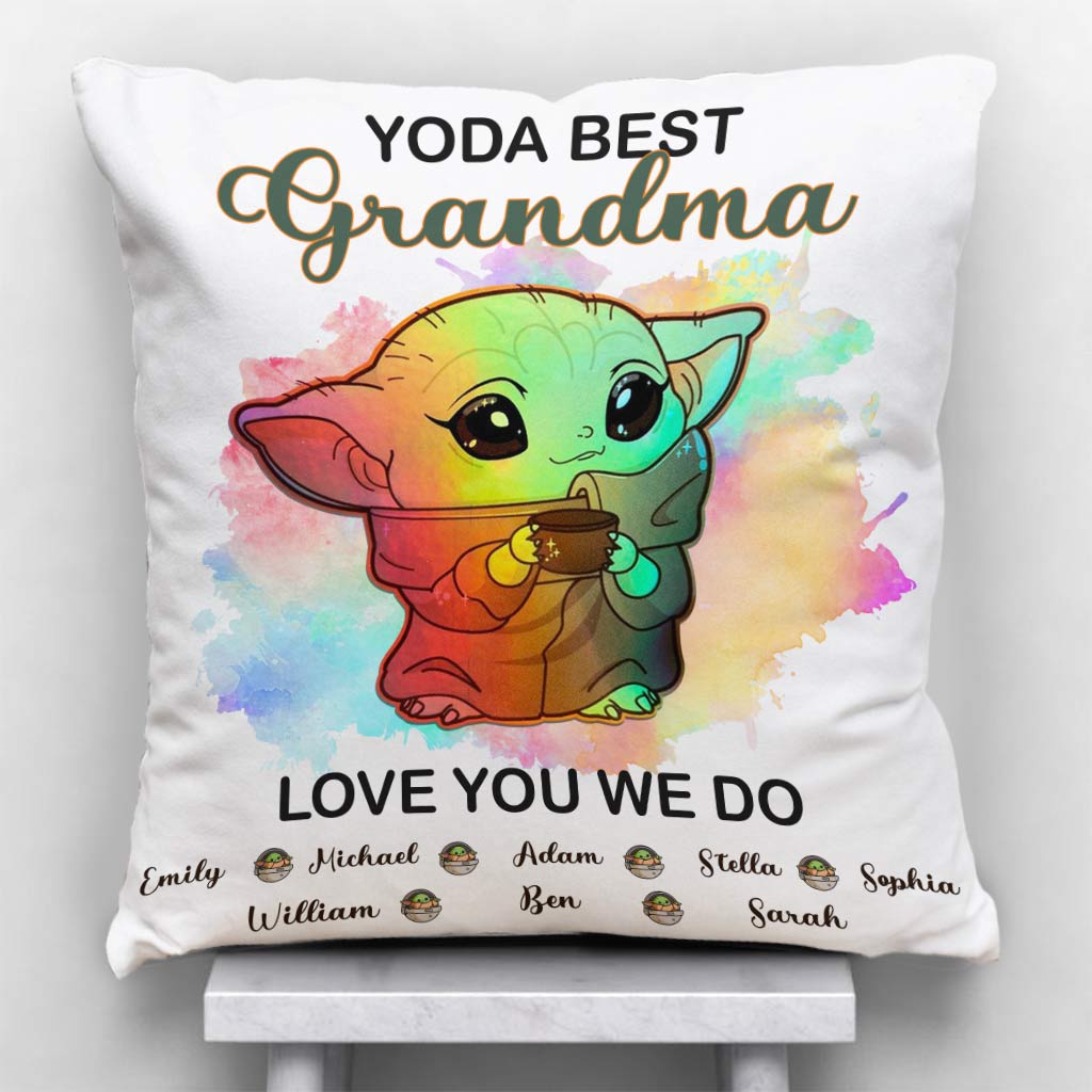 Best Grandma - Personalized The Force Throw Pillow