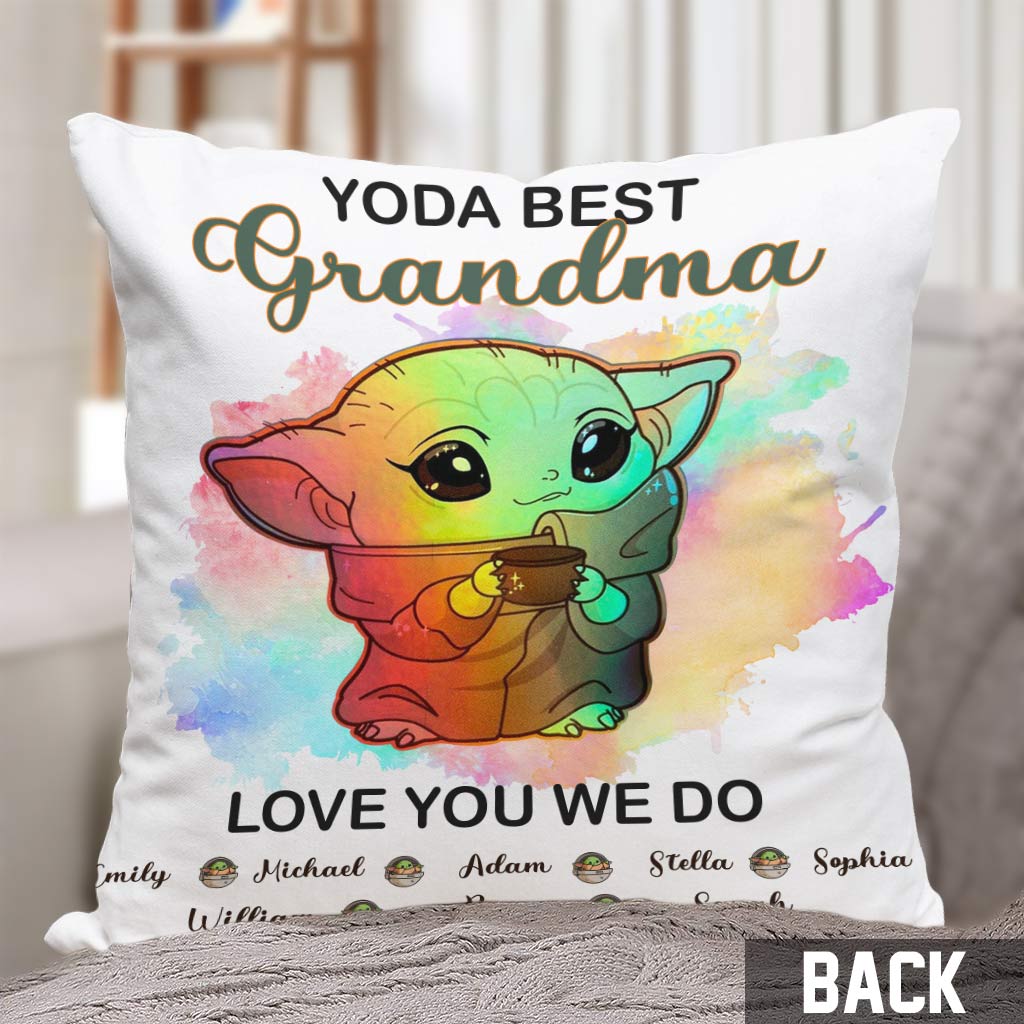 Best Grandma - Personalized The Force Throw Pillow