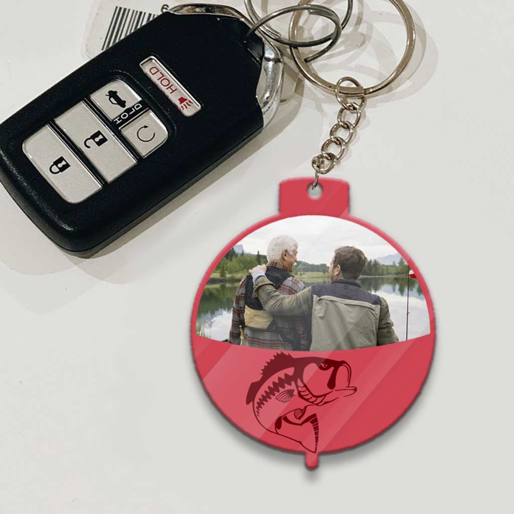 Until We Fish Again - Personalized Father's Day Keychain (Printed On Both Sides)