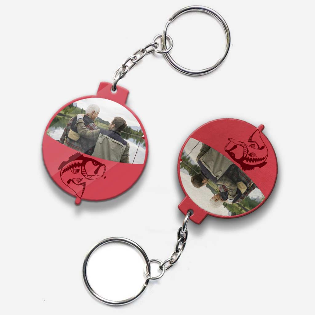 Until We Fish Again - Personalized Father's Day Keychain (Printed On Both Sides)