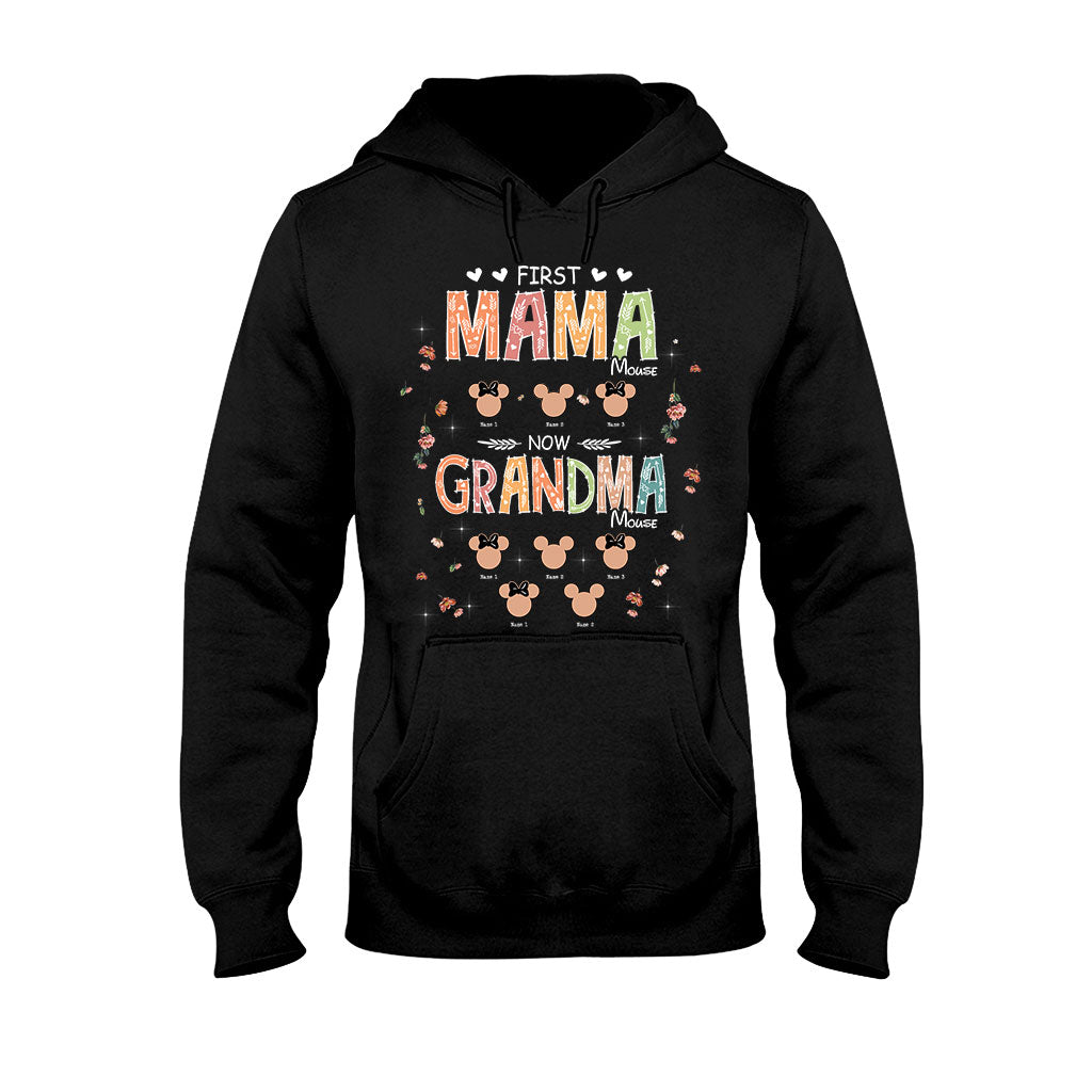 First Mama Mouse Now Grandma Mouse - Personalized Mother's Day Grandma T-shirt and Hoodie