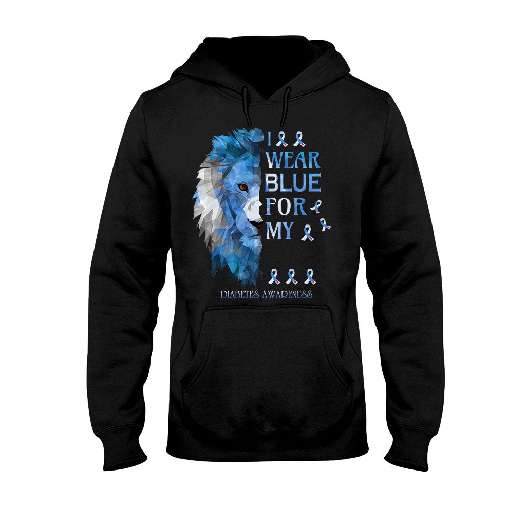 I Wear Blue For My Father - Diabetes Awareness Personalized T-shirt And Hoodie