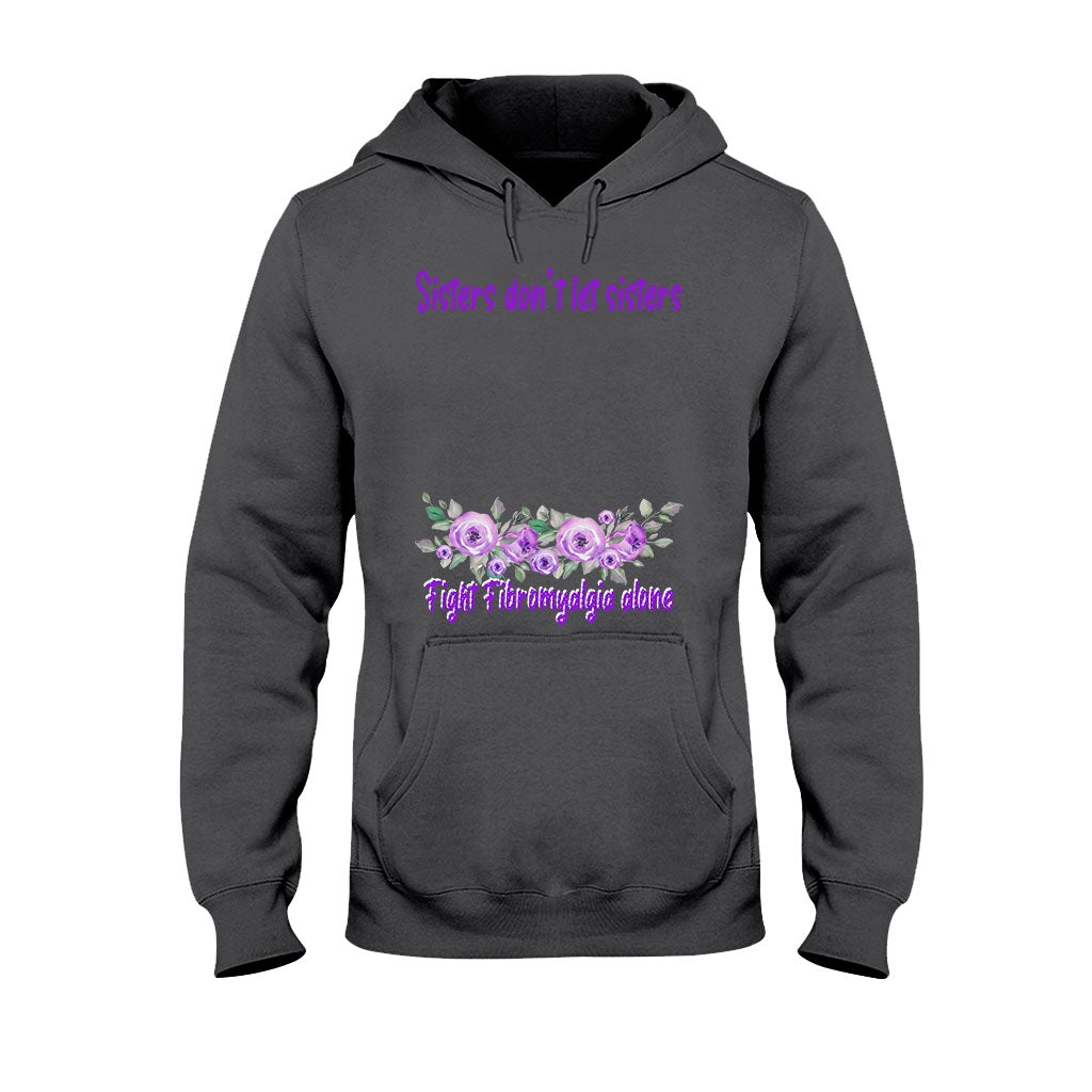 Sisters Don't Let Sisters Fight Epilepsy Alone - Personalized Fibromyalgia Awareness T-shirt and Hoodie