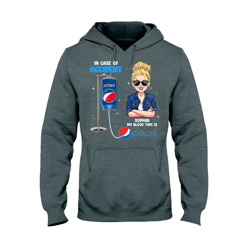 My Blood Type - Personalized Blue Soft Drink T-shirt and Hoodie