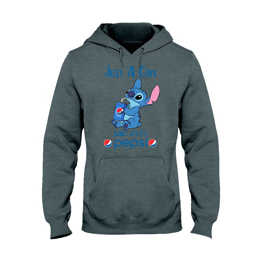 Just A Girl Who Loves - Blue Soft Drink T-shirt and Hoodie