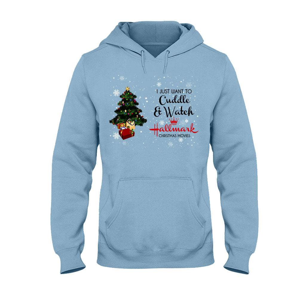 I Just Want To Cuddle And Watch Movies - Personalized Christmas T-shirt and Hoodie