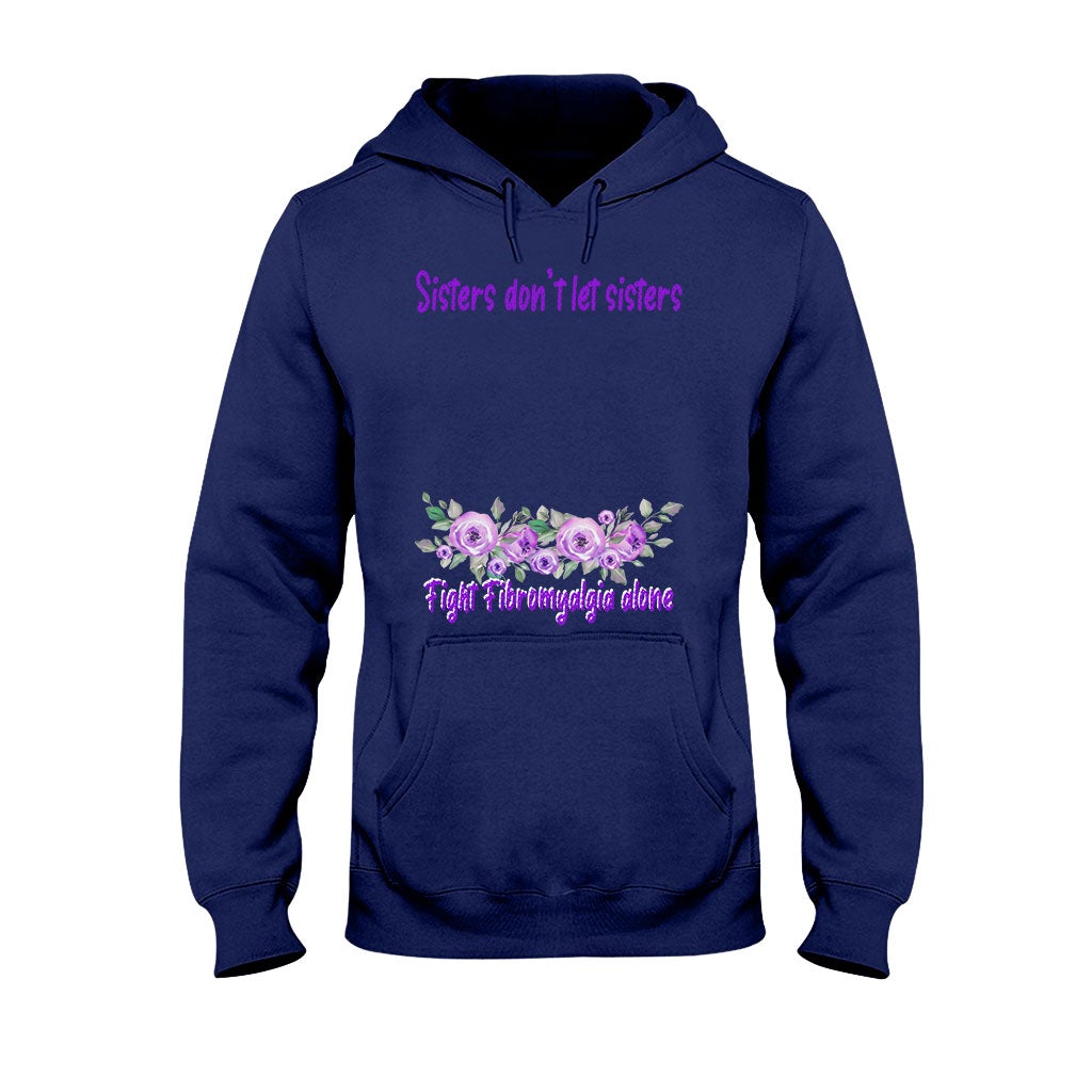 Sisters Don't Let Sisters Fight Epilepsy Alone - Personalized Fibromyalgia Awareness T-shirt and Hoodie