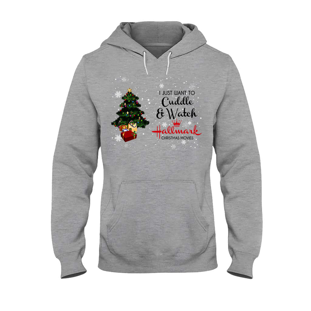 I Just Want To Cuddle And Watch Movies - Personalized Christmas T-shirt and Hoodie